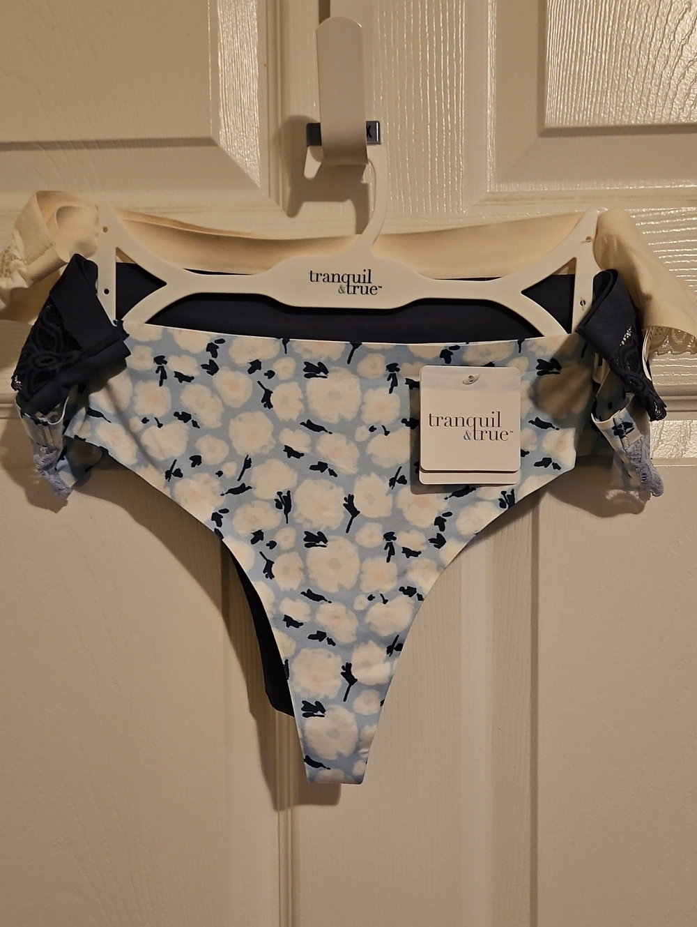 Tranquil & True Blue Floral Bikini Bottoms